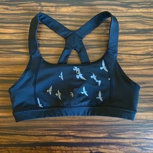 Oiselle Graphic Lesko Bra - Black - 4